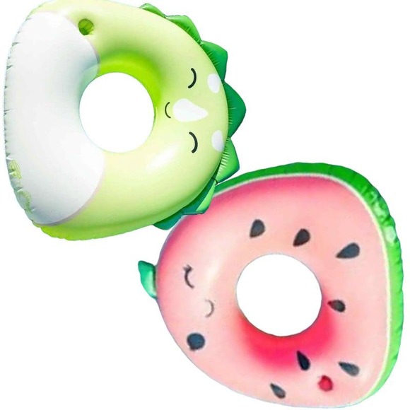 BigMouth Squishmallows Wanda the Watermelon & Tristan the Triceratops Pool Float - Picture 1 of 14
